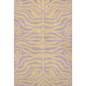 HomeRoots 9' X 12' Stylish Peach & Lavender Animal Print Rug – Washable, Stain Resistant & UV Protected! 681844