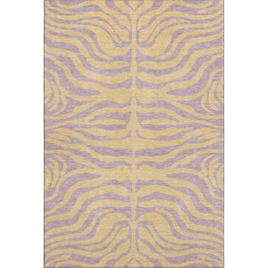 HomeRoots 10' X 14' Stylish Peach & Lavender Animal Print Area Rug - Washable, UV Protected & Stain Resistant! 681845