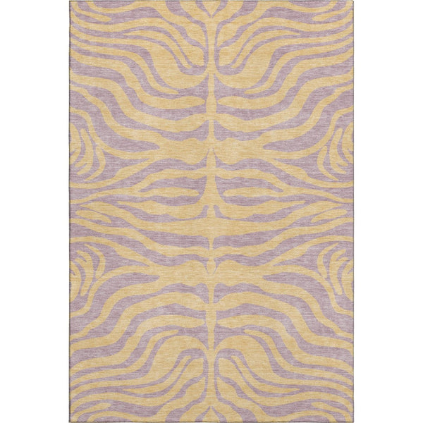 HomeRoots 10' X 14' Stylish Peach & Lavender Animal Print Area Rug - Washable, UV Protected & Stain Resistant! 681845