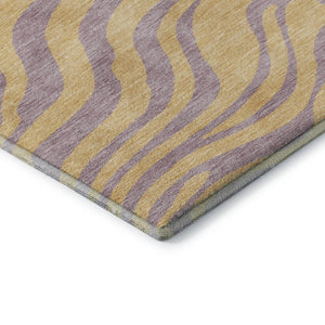 HomeRoots 10' X 14' Stylish Peach & Lavender Animal Print Area Rug - Washable, UV Protected & Stain Resistant! 681845
