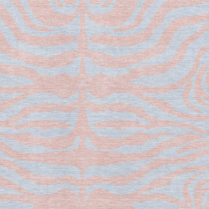HomeRoots 5' X 8' Vibrant Pink and Sky Blue Animal Print Area Rug – Washable, Stain Resistant, UV Protected 681847