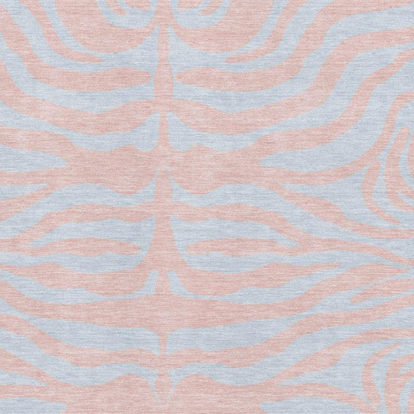 HomeRoots 5' X 8' Vibrant Pink and Sky Blue Animal Print Area Rug – Washable, Stain Resistant, UV Protected 681847