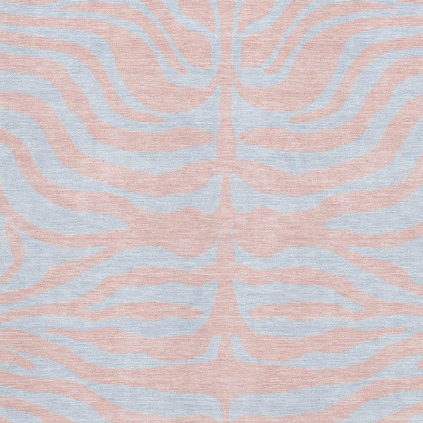 HomeRoots 8' X 10' Playful Pink & Sky Blue Animal Print Area Rug - Washable, UV-Protected, and Stain-Resistant! 681849