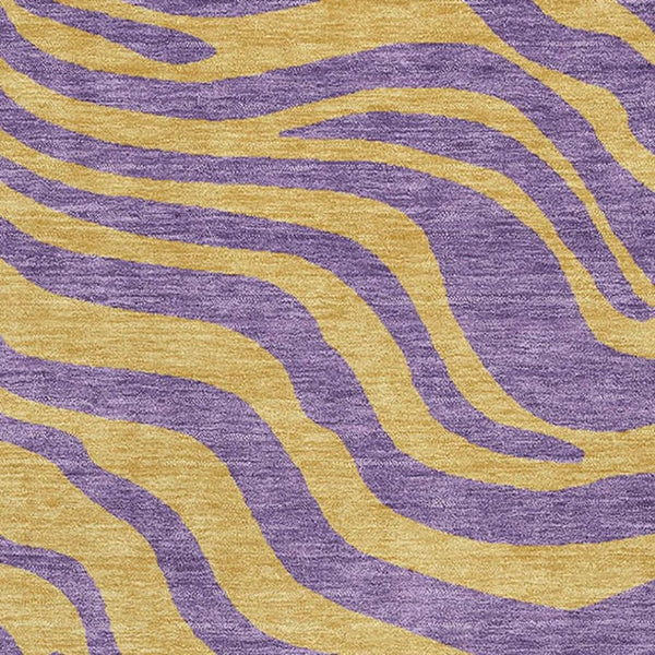 HomeRoots 5' X 8' Animal Print Area Rug in Purple & Peach - Washable, UV-Protected, Durable & Stylish Decor 681853