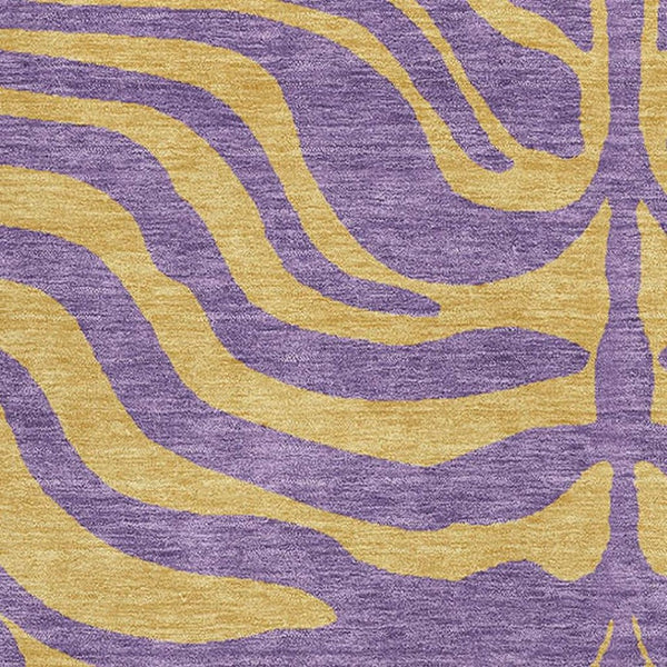 HomeRoots 8' X 10' Washable Purple & Peach Animal Print Area Rug – Stain Resistant with UV Protection! 681855