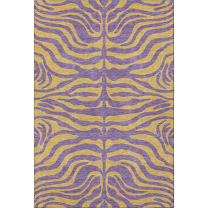 HomeRoots 10' X 14' Purple & Peach Animal Print Area Rug - Washable, UV Protected, Perfect for High-Traffic Homes 681857