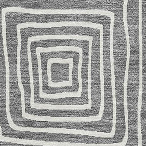 HomeRoots 5' X 8' Charcoal & Ivory Geometric Area Rug - Washable, UV Protected, Ideal for Busy Homes & Spaces 681883
