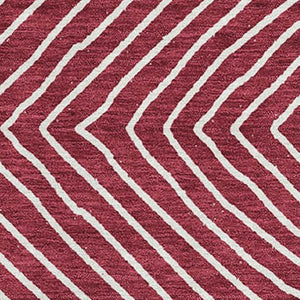 HomeRoots 9' X 12' Burgundy Geometric Washable Area Rug with UV Protection - Durable, Stain-Resistant Design! 681892
