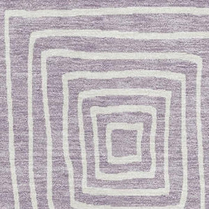 HomeRoots 5' X 8' Lavender Geometric Area Rug - Stylish, Washable, UV-Protected for Modern Homes & Families 681901