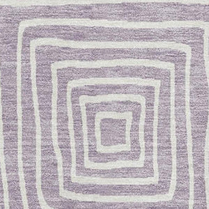HomeRoots 8' X 10' Stylish Lavender and Ivory Geometric Area Rug - Washable, Durable, UV-Protected Design 681903