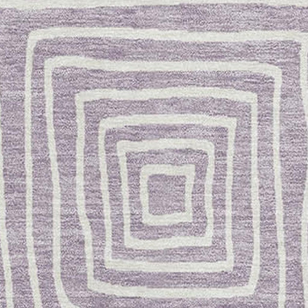HomeRoots 8' X 10' Stylish Lavender and Ivory Geometric Area Rug - Washable, Durable, UV-Protected Design 681903