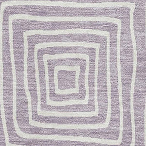 HomeRoots 9' X 12' Stylish Lavender & Ivory Geometric Washable Area Rug with UV Protection & Stain Resistance 681904