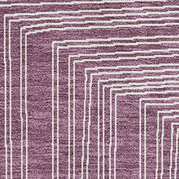 HomeRoots 5' X 8' Eggplant Geometric Area Rug - Washable, UV Protected, Durable Design for Modern Homes 681961
