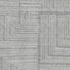 HomeRoots 10' X 14' Stylish Gray and Ivory Geometric Area Rug - Washable, UV Protected for High-Traffic Spaces 681983