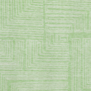 HomeRoots 10' X 14' Mint Green Geometric Washable Area Rug with UV Protection for Stylish Home Spaces 681989