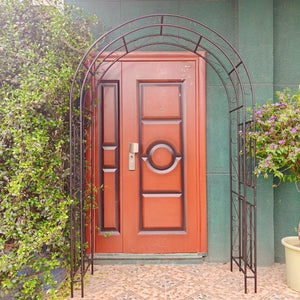English Elm Metal Garden Arch Powder Coated Steel Frame for Climbing Roses and Pathway Decor W1586P268781