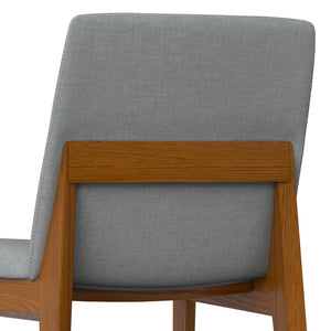 English Elm Selena Scandinavian Dining Chairs Set of 2 – Grey Linen Upholstery, Ash Wood Frame, Padded Comfort, Easy Assembly B136P266935