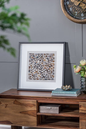 English Elm 23.6X23.6" Shokha Agate Shadow Box Wall Décor – Elegant Velvet Framed Art For Modern Interiors W2078P318303