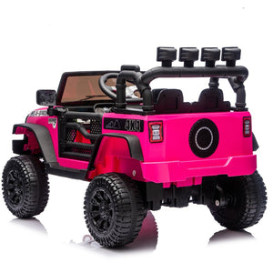 English Elm 24v Kids Electric Ride on Car with Parental Remote Dual Motor Four Wheel Suspension W1578P356392