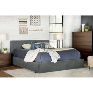 English Elm Weselyn Graphite Upholstered Platform Bed – Sleek, Modern Design With Padded Comfort & Easy Setup B062S00985-GIGA