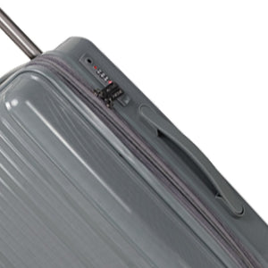 English Elm Luggage 3 Piece Pp Hard Shell Travel Set with Spinner Wheels Expandable Carry On Light Gray T3292P317019