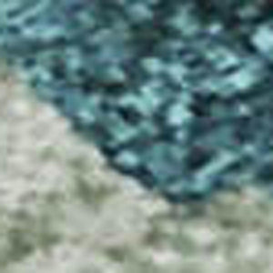 HomeRoots 5' X 8' Vibrant Teal, Orange & Ivory Abstract Area Rug - Washable, UV Protected, Pet Friendly Design 682159