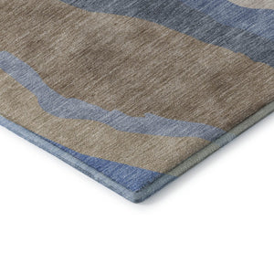 HomeRoots 10' X 14' Oversized Taupe Blue Beige Abstract Area Rug - Durable, Washable & UV Protected for Style! 682169