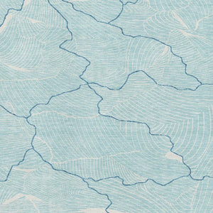 HomeRoots 10' Aqua Teal & Ivory Abstract Washable Area Rug – Durable, UV-Protected, Perfect for High-Traffic Homes 682175