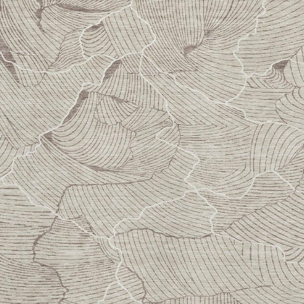 HomeRoots 8' X 10' Beige Taupe Ivory Abstract Washable Area Rug - Durable, UV Protected for Modern Spaces! 682179
