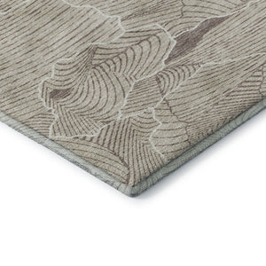 HomeRoots 10' X 14' Abstract Beige Taupe Ivory Washable Area Rug - UV Protected, Durable, Easy-Care Design 682181