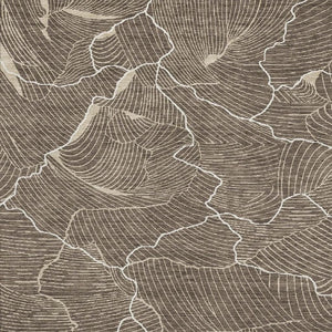 HomeRoots 5' X 8' Washable Area Rug in Brown, Beige & Ivory - UV Protected, Modern Abstract Design for Homes 682189
