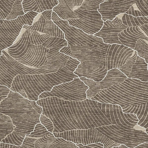 HomeRoots 9' X 12' Abstract Area Rug in Brown, Beige & Ivory - Stain-Resistant, UV Protected, Washable Design 682192