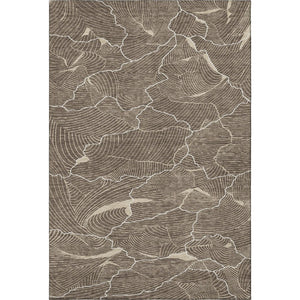 HomeRoots 10' Washable Abstract Area Rug in Brown, Beige & Ivory - UV Protected, Durable & Stylish Design 682193