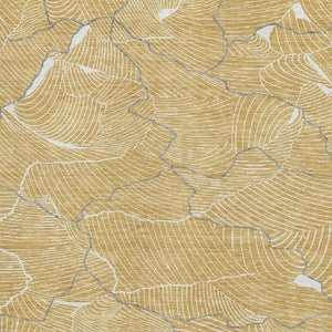 HomeRoots 8' X 10' Gold Ivory and Gray Abstract Washable Area Rug - Stylish, Durable, Easy-Care Home Essential! 682209