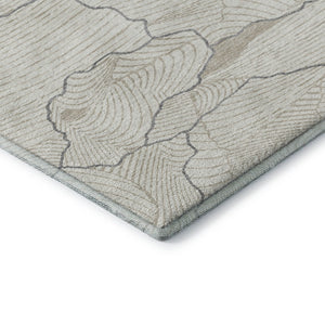 HomeRoots 5' X 8' Abstract Washable Area Rug in Ivory, Taupe & Gray – UV Protected, Durable & Stylish Design 682219