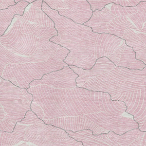 HomeRoots 5' X 8' Abstract Washable Area Rug in Pink, Gray & Ivory - UV Protected, Soft & Stylish Design 682231