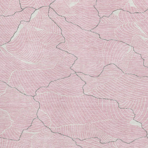 HomeRoots 10' X 14' Stylish Pink Gray Ivory Abstract Washable Area Rug with UV Protection for Family Spaces 682235