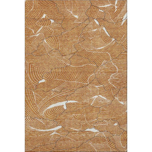 HomeRoots 9' Modern Abstract Washable Area Rug in Rust, Ivory & Gray – Durable, UV-Protected & Stylish Design 682240