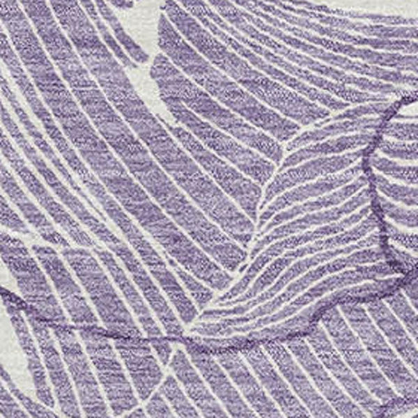 HomeRoots 5' X 8' Stylish Purple & Ivory Abstract Area Rug - Washable, UV Protected, & Perfect for High-Traffic Areas 682243