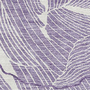 HomeRoots 9' X 12' Abstract Area Rug in Purple and Ivory – Washable, UV-Protected, Modern and Durable Design! 682246