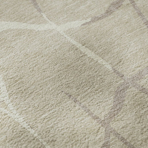 HomeRoots 8' X 10' Abstract Geometric Washable Area Rug in Beige, Ivory & Taupe - UV Protected, Durable Design 682251