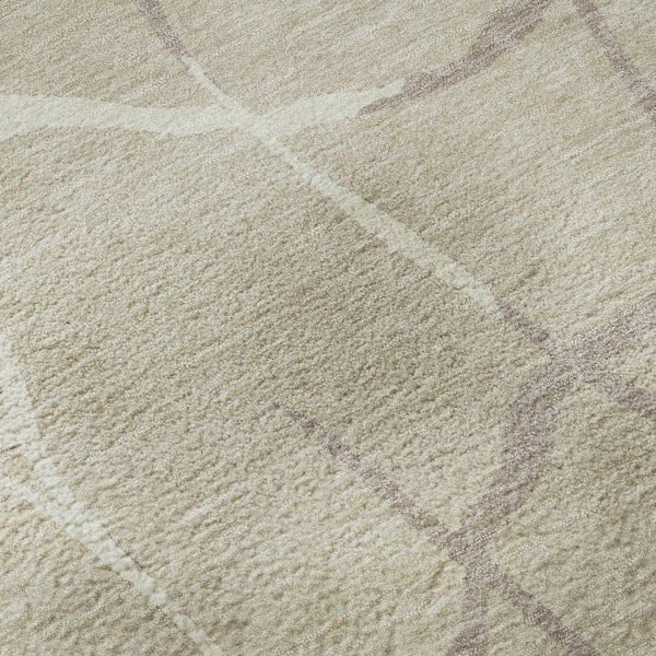 HomeRoots 8' X 10' Abstract Geometric Washable Area Rug in Beige, Ivory & Taupe - UV Protected, Durable Design 682251