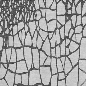 HomeRoots 5' X 8' Gray Charcoal & Silver Abstract Geometric Washable Area Rug with UV Protection & Style 682279