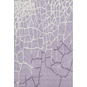 HomeRoots 9' X 12' Stylish Lavender & Ivory Abstract Geometric Washable Area Rug with UV Protection & Comfort 682294