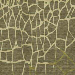 HomeRoots 5' X 8' Olive Green & Beige Abstract Geometric Area Rug – Washable, UV Protected, Durable & Stylish 682303