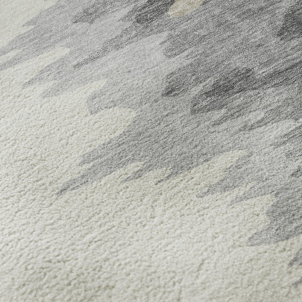 HomeRoots 5' X 8' Abstract Washable Area Rug in Black, Ivory & Gray - UV Protected, Durable & Stylish Decor 682327