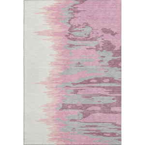 HomeRoots 8' X 10' Blush Ivory Gray Abstract Area Rug - Washable, Durable, UV Protected for Modern Homes 682335