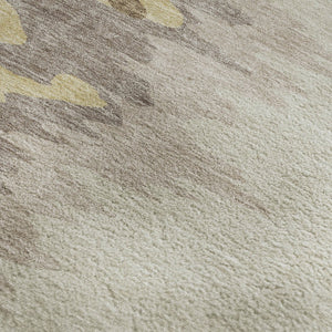 HomeRoots 10' X 14' Stylish Coffee Beige & Taupe Abstract Area Rug with UV Protection for Modern Homes 682343