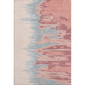 HomeRoots 10' Coral Beige and Gray Abstract Area Rug – Washable, UV Protected, Durable for Kids & Pets! 682349