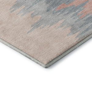 HomeRoots 10' Coral Beige and Gray Abstract Area Rug – Washable, UV Protected, Durable for Kids & Pets! 682349